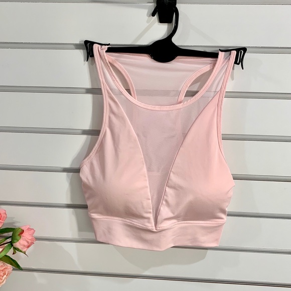 Other - Pastel pink sports bra with mesh cut outs NWT